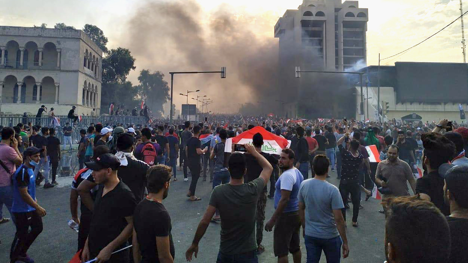 جانب من المظاهرات في بغداد مطلع الشهر الجاري (الجزيرة)