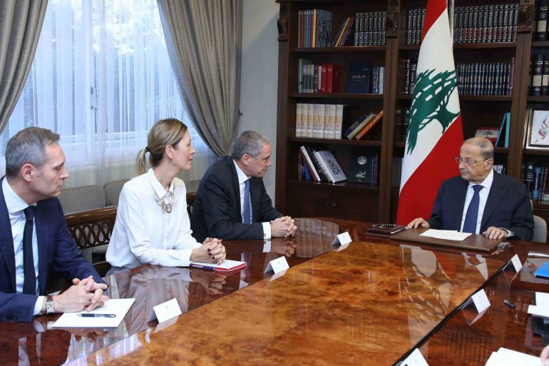 Lebanese President Michel Aoun- - BEIRUT, LEBANON - NOVEMBER 08: (----EDITORIAL USE ONLY – MANDATORY CREDIT -
