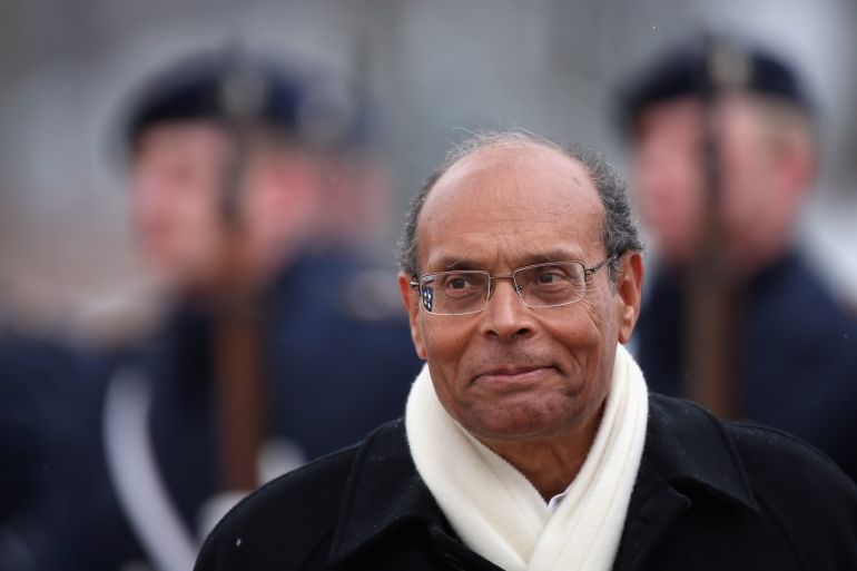BERLIN, GERMANY - MARCH 21: Tunisian President Moncef Marzouki arrives to meet with German President Joachim Gauck at Bellevue Palace on March 21, 2013 in Berlin, Germany. Marzouki is on a two-day state visit to Germany and is scheduled to meet with German Chancellor Angela Merkel tomorrow. (Photo by Sean Gallup/Getty Images)