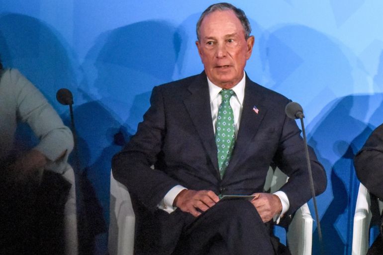 NEW YORK, NY - SEPTEMBER 23: U.N. Special Envoy for Climate Action Michael Bloomberg speaks at the Climate Action Summit at the United Nations on September 23, 2019 in New York City. While the United States will not be participating, China and about 70 other countries are expected to make announcements concerning climate change. The summit at the U.N. comes after a worldwide Youth Climate Strike on Friday, which saw millions of young people around the world demanding action to address the climate crisis. Stephanie Keith/Getty Images/AFP== FOR NEWSPAPERS, INTERNET, TELCOS & TELEVISION USE ONLY ==