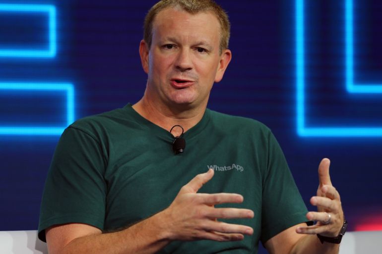 Brian Acton, co-founder of WhatsApp, speaks at the WSJD Live conference in Laguna Beach, California October 25, 2016. REUTERS/Mike Blake
