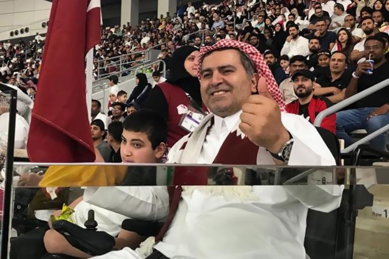 القطري عبدالرحمن سعيد بتجربته في استاد خليفة الدولي