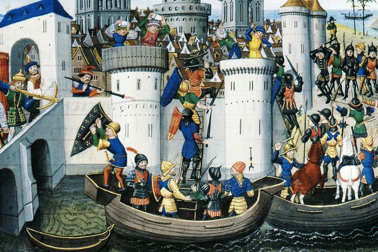 صورة/غزو الصليبيين للقسطنطينية في الحملة الصليبية الرابعة 1204