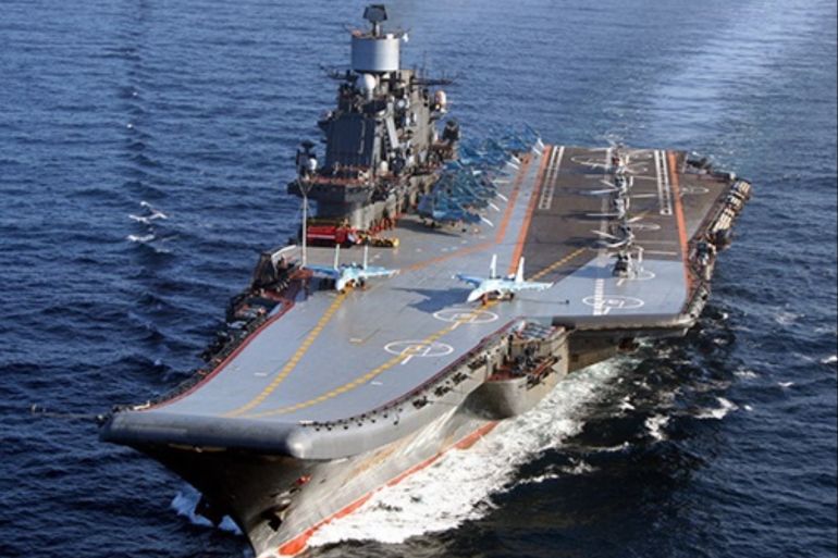epa08065114 (FILE) - An undated handout photo made available by the official website of the Russian Defence Ministry shows Russian heavy aircraft carrying cruiser Admiral Kuznetsov at sea, reissued 12 December 2019. According to media reports, a fire has broken out on the aircraft carrier while undergoing repair works in Murmansk. EPA-EFE/RUSSIAN DEFENCE MINISTRY PRESS S HANDOUT BEST QUALITY AVAILABLE HANDOUT EDITORIAL USE ONLY/NO SALES