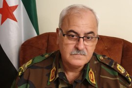 اللواء سليم ادريس وزير الدفاع في الحكومة السورية الموقتة.