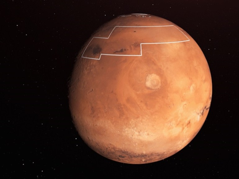 تقول ناسا أنها حددت أماكن جليد الماء تحت سطح المريخ (ناسا)