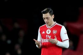 Soccer Football - Premier League - Arsenal v Manchester City - Emirates Stadium, London, Britain - December 15, 2019  Arsenal's Mesut Ozil before the match  REUTERS/Hannah McKay  EDITORIAL USE ONLY. No use with unauthorized audio, video, data, fixture lists, club/league logos or