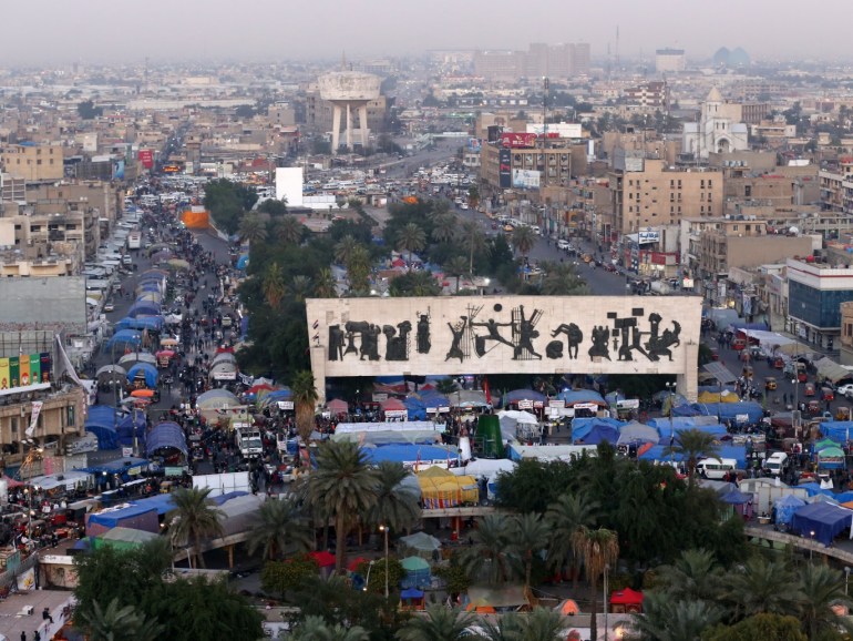 Iraqi protesters go on a hunger strike - - BAGHDAD, IRAQ - DECEMBER 23: Protesters go on a hunger strike for their demands as they continue their anti-government demonstrations at Tahrir Square in Baghdad, Iraq on December 23, 2019.