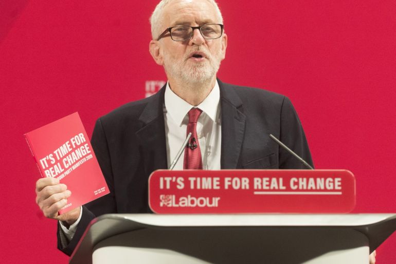 British Labour party launches 'Race and Faith' manifesto- - LONDON, UNITED KINGDOM - NOVEMBER 26: British Labour party leader, Jeremy Corbyn makes a speech at the launch of the 'Race and Faith' general election manifesto in London, United Kingdom on November 26, 2019.