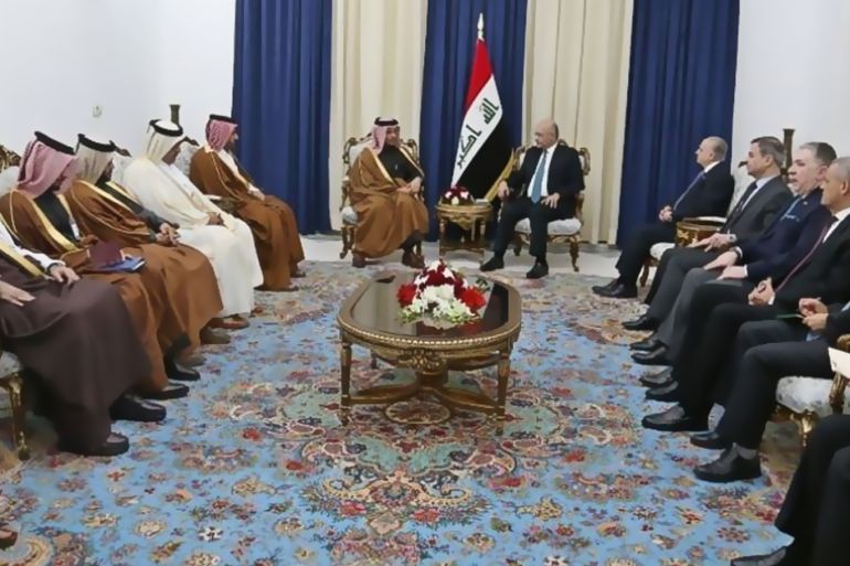 لقاء وزير الخارجية القطري بالرئيس العراقي (وكالة الانباء العراقية)