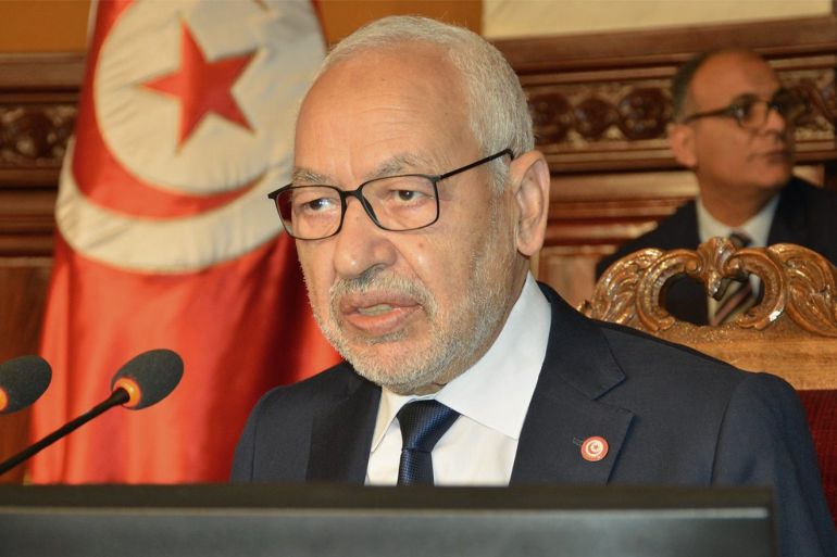 صورة 6: زعيم حركة النهضة راشد الغنوشي/مجلس نواب الشعب راشد الغنوشي/البرلمان/العاصمة تونس/يناير/كانون الثاني 2020