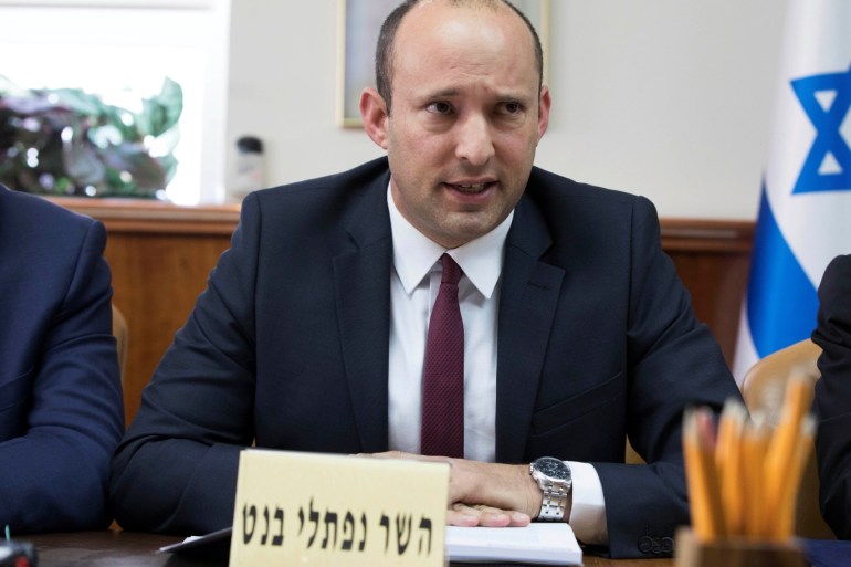 Israeli Education Minister Naftali Bennett attends the weekly cabinet meeting in Jerusalem January 27, 2019. Abir Sultan/Pool via REUTERS