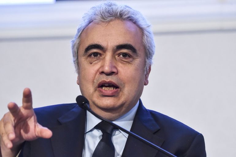International Energy Agency (IEA) executive director Fatih Birol speaks on July 12, 2017 at the IEA- OPEC dialogue session during the 22nd World Petroleum Congress  in Istanbul.  / AFP PHOTO / OZAN KOSE        (Photo credit should read OZAN KOSE/AFP/Getty Images)
