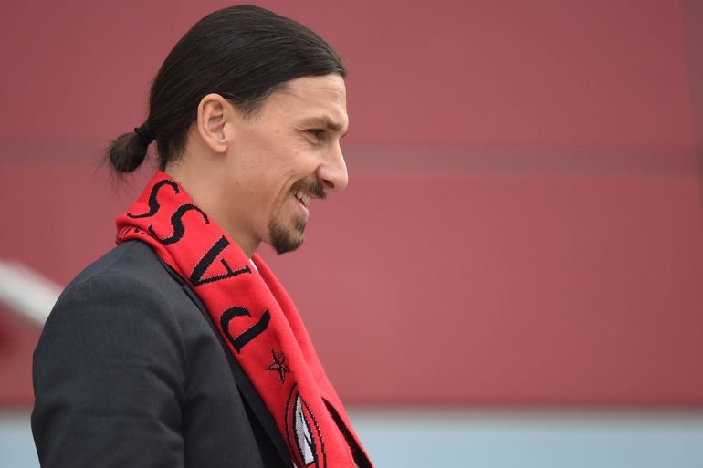 Soccer Football - AC Milan sign Zlatan Ibrahimovic - Casa Milan, Milan, Italy - January 3, 2020 Zlatan Ibrahimovic outside Casa Milan after signing for AC Milan REUTERS/Daniele Mascolo