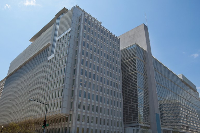 North side headquarters for the World Bank in Washington, DC, USA. Very modern building, it is the site of frequent anti-globalization protests. - See lightbox for more