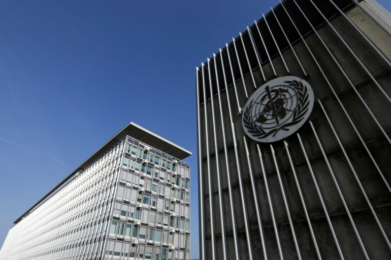 The headquarters of the World Health Organization (WHO) is pictured in Geneva, Switzerland, March 22, 2016. REUTERS/Denis Balibouse/File Photo