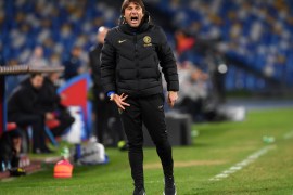 NAPLES, ITALY - JANUARY 06: Antonio Conte FC Internazionale coach gestures during the Serie A match between SSC Napoli and FC Internazionale at Stadio San Paolo on January 06, 2020 in Naples, Italy. (Photo by Francesco Pecoraro/Getty Images)
