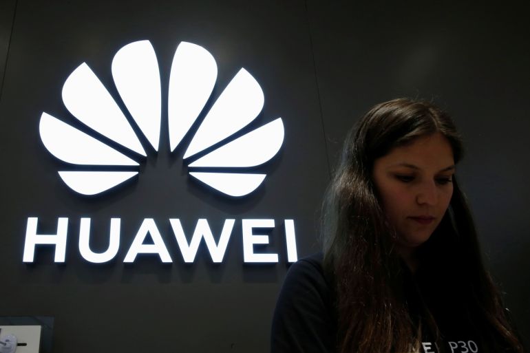 A Huawei logo is pictured at their store at Vina del Mar, Chile July 18, 2019. REUTERS/Rodrigo Garrido