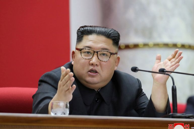 North Korean leader Kim Jong Un attends the 5th Plenary Meeting of the 7th Central Committee of the Workers' Party of Korea (WPK) in this undated photo released on December 31, 2019 by North Korean Central News Agency (KCNA). KCNA via REUTERS ATTENTION EDITORS - THIS IMAGE WAS PROVIDED BY A THIRD PARTY. REUTERS IS UNABLE TO INDEPENDENTLY VERIFY THIS IMAGE. NO THIRD PARTY SALES. SOUTH KOREA OUT.