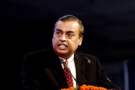 India Mobile Congress 2017 in New Delhi at India- - NEW DELHI, INDIA - SEPTEMBER 27: Chairman and managing director of Reliance Industries Limited, Mukesh Ambani delivers a speech during the India Mobile Congress 2017 in New Delhi, India on September 27, 2017.