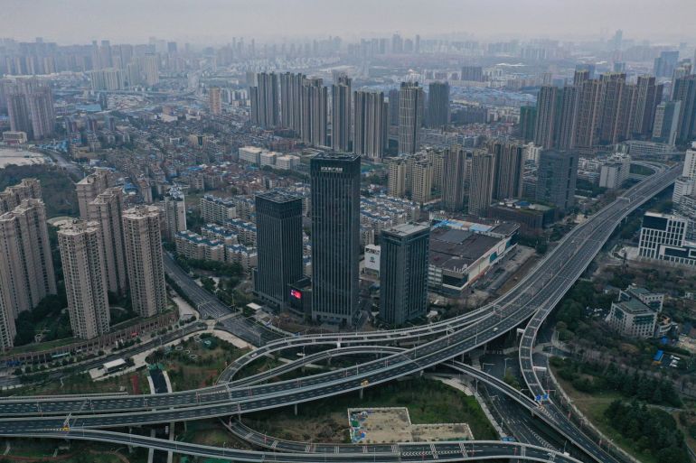Daily Life under the epidemic in Wuhan- - WUHAN, CHINA - FEBRUARY 7: General view of the city on February 7, 2020 in Wuhan, China. The 2019 new coronavirus, known as