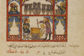 مخطوطة عربية في تحضير الدواء من العسل وهي ترجمة عربية لنص يوناني قديم (ويكي كومنز)