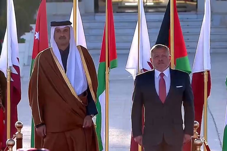 زيارة أمير قطر للأردن