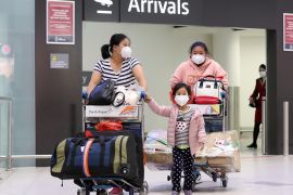 PERTH, AUSTRALIA - FEBRUARY 02: Passengers from China Southern Airlines flight CZ319 arrive at Perth International Airport on February 02, 2020 in Perth, Australia. The number of those who have died from the Wuhan coronavirus, known as 2019-nCoV, in China climbed to 259 and cases have been reported in other countries including the United States, Canada, Australia, Japan, South Korea, India, the United Kingdom, Germany, France, and several others. (Photo by Paul Kane/Getty Images)