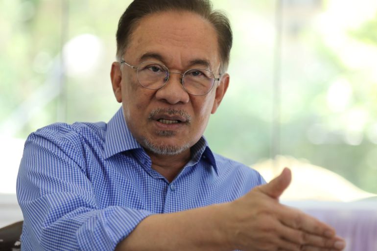 Malaysia's politician Anwar Ibrahim speaks during an interview with Reuters in Petaling Jaya, Malaysia, February 6, 2020. REUTERS/Lim Huey Teng