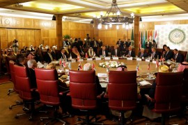 A general view shows a meeting of the Arab League's foreign ministers after U.S. President Donald Trump announced his Middle East peace plan, in Cairo, Egypt, February 1, 2020. REUTERS/Mohamed Abd El Ghany