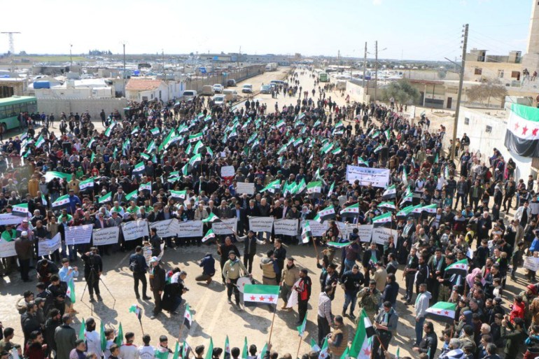 على مدار تسع سنوات لم تتوقف المظاهرات السلمية في سوريا رغم المعارك
