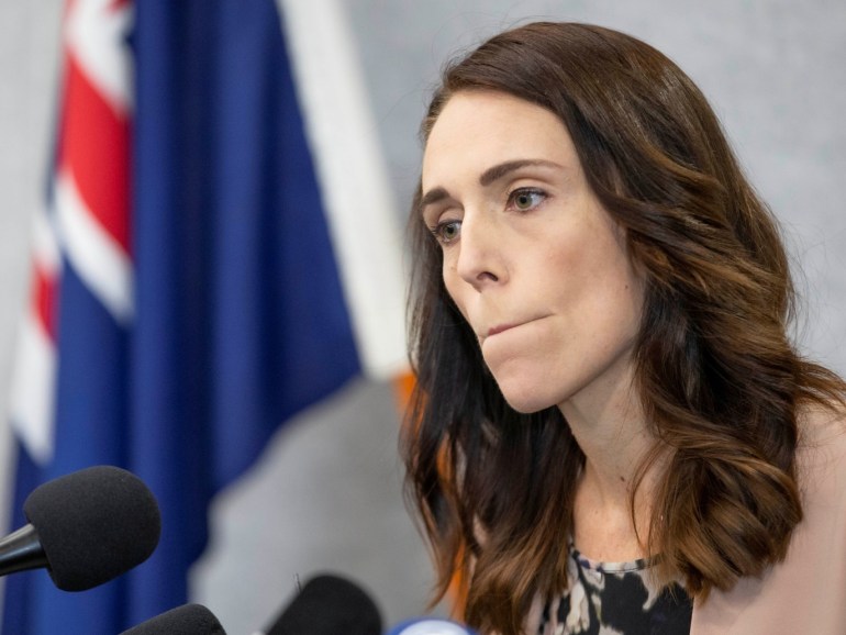 New Zealand Prime Minister Jacinda Ardern pauses during a news conference prior to the anniversary of the mosque attacks that took place the prior year in Christchurch, New Zealand, March 13, 2020. REUTERS/Martin Hunter