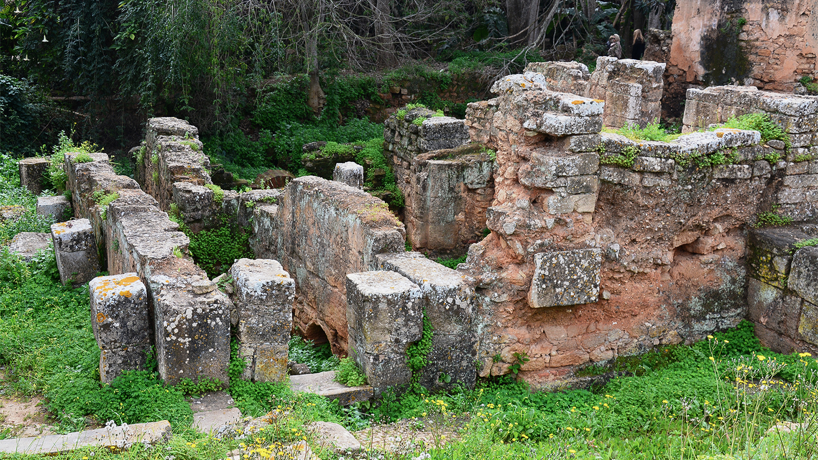 آثار حمام روماني في مدينة شالة (الجزيرة)