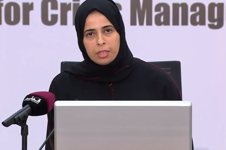 المتحدثة باسم اللجنة العليا لإدارة الأزمات في قطر لولوة الخاطر