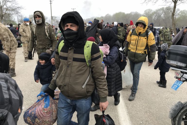 Asylum seekers waiting at Europe's door leave the border in Edirne- - EDIRNE, TURKEY - MARCH 27: Asylum seekers waiting to enter Europe leave the border with Greece in Edirne, Turkey on March 27, 2020. The asylum seekers were sent to guesthouses for the coronavirus (COVID- 19) quarantine.