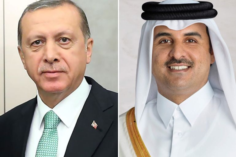 الشيخ تميم بن حمد أمير دولة قطر والرئيس رجب طيب أردوغان