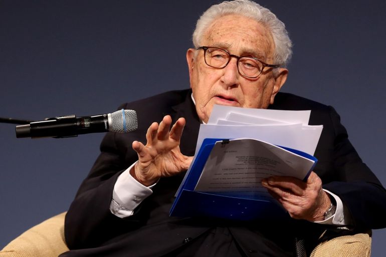 BERLIN, GERMANY - JANUARY 21: Former United States Secretary of State and National Security Advisor Henry Kissinger attends the ceremony for the Henry A. Kissinger Prize on January 21, 2020 in Berlin, Germany. The annual prize is awarded by the American Academy in Berlin for