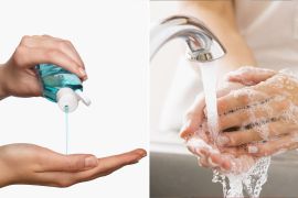 كومبو: غسل يدين، واستعمال معقم يدين
