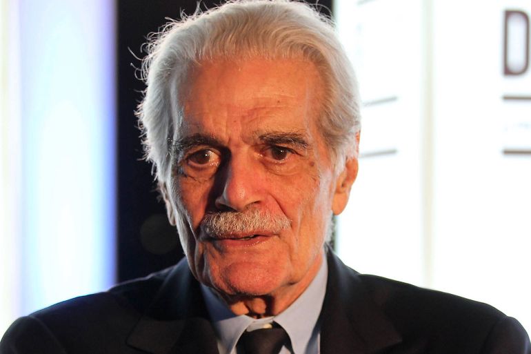 (Files) In this file picture taken on October 25, 2011, Egyptian veteran actor Omar al-Sharif poses on the red carpet as he arrives to the opening of the Doha Tribeca Film Festival in the Qatari capital. Egyptian-born actor Omar Sharif, the star of "Doctor Zhivago", died on Friday in Cairo aged 83, his London-based agent said. AFP PHOTO / KARIM SAHIB (Photo by KARIM SAHIB / AFP)