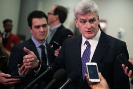 WASHINGTON, DC - FEBRUARY 25: Sen. Bill Cassidy (R-LA) talks to reporters after attending briefing from administration officials on the coronavirus, on Capitol Hill February 25, 2020 in Washington, DC. Representatives from HHS, CDC, NIH and State Department briefed the Senators. Mark Wilson/Getty Images/AFP== FOR NEWSPAPERS, INTERNET, TELCOS & TELEVISION USE ONLY ==
