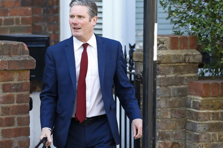 LONDON, ENGLAND - APRIL 04: New Labour leader, Sir Keir Starmer leaves his home on April 4, 2020 in London, England. Starmer has been elected as the new Labour Party leader replacing Jeremy Corbyn. (Photo by Hollie Adams/Getty Images)