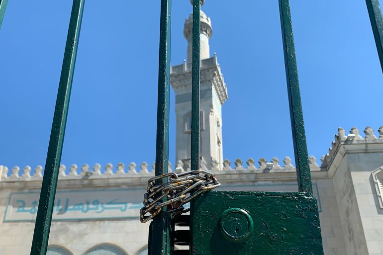 مسجد واشنطن وقد اغلقت أبوابه