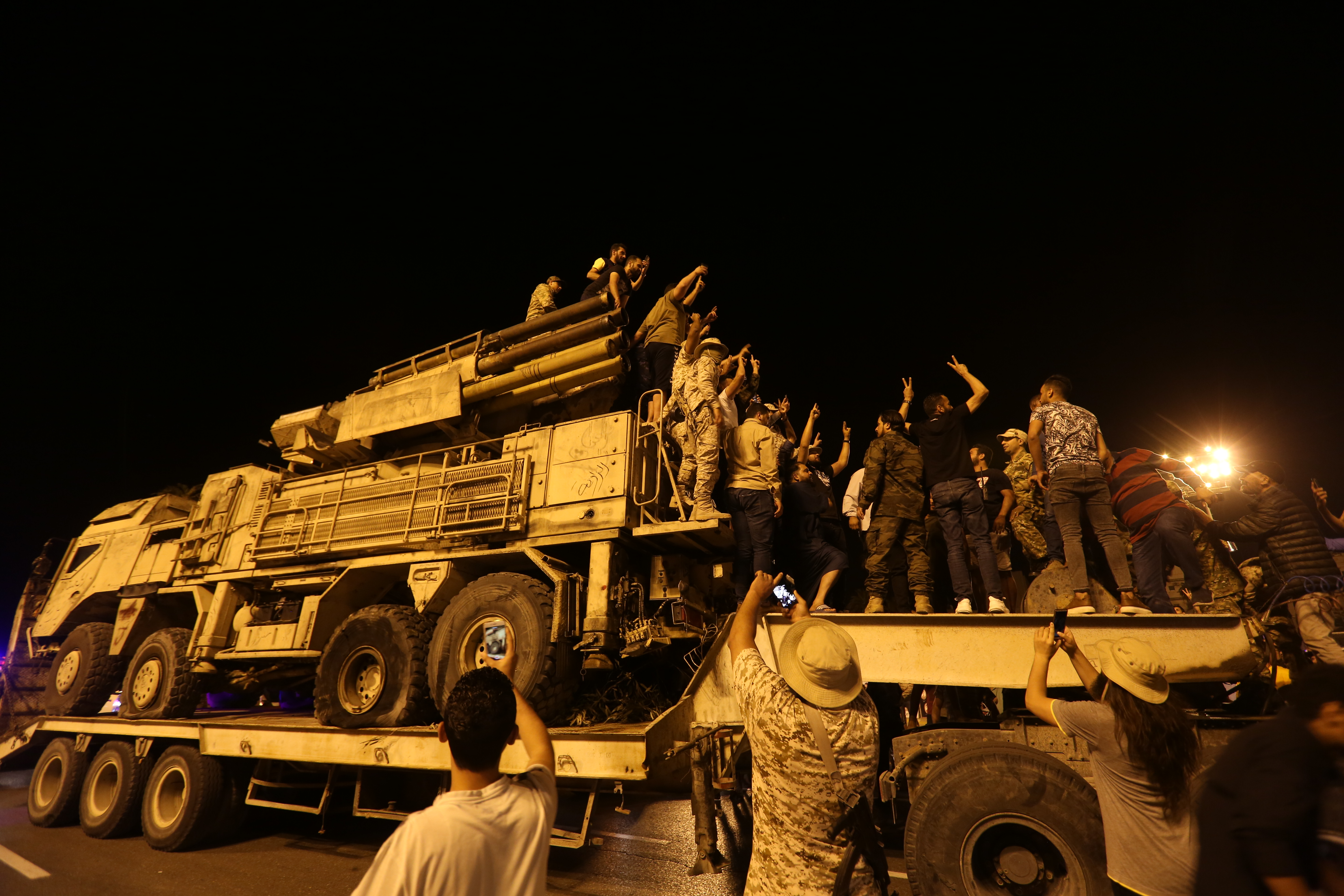Libyan government displays destroyed air defense system used by warlord Haftar's militias