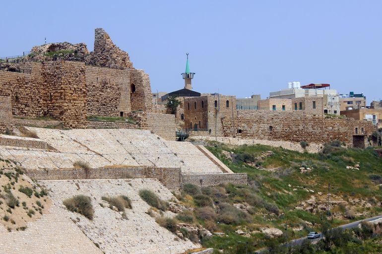 قلعة الكرك الأثرية. الجزيرة . مدينة الكرك الأثرية جنوب الأردن محافظة الكرك