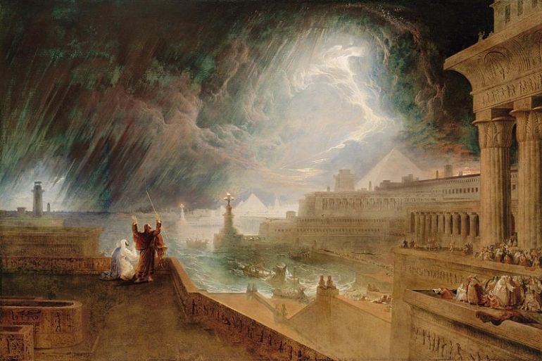 لوحة فنان القرن التاسع عشر الإنجليزي جون مارتين “الوباء السابع في مصر” ويكي كومنز