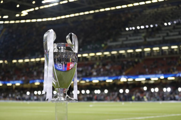 Britain Soccer Football - Juventus v Real Madrid - UEFA Champions League Final - The National Stadium of Wales, Cardiff - June 3, 2017 General view of the UEFA Champions League trophy before the match Reuters / Carl Recine Livepic