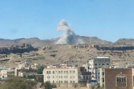 طيران التحالف استهدف مخازن ومواقع للحوثيين في صنعاء - مواقع التواصل.