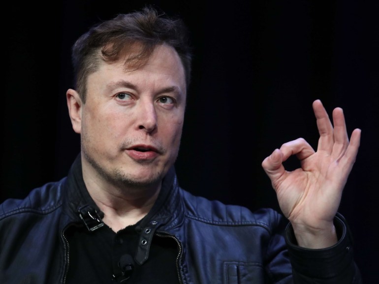 WASHINGTON, DC - MARCH 09: Elon Musk, founder and chief engineer of SpaceX speaks at the 2020 Satellite Conference and Exhibition March 9, 2020 in Washington, DC.  During his appearance at the conference, Musk answered a series of questions about SpaceX projects.  Win McNamee / Getty Images / AFP == FOR NEWSPAPERS, INTERNET, TELCOS AND TELEVISION USE ONLY ==