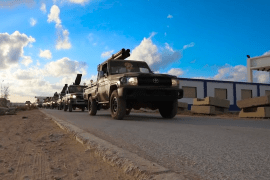 لتعزيزات عسكرية أرسلتها قوات اللواء المتقاعد خليفة حفتر إلى مدينة سرت وسط ليبيا