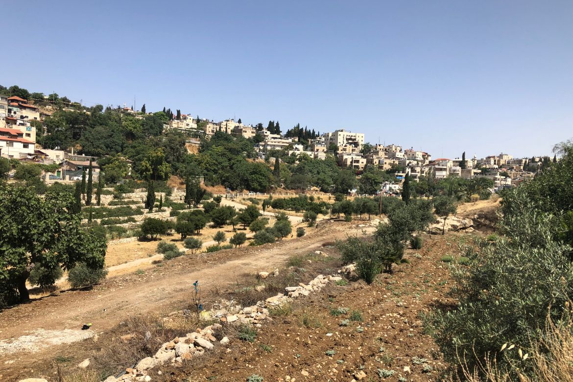 فلسطين-القدس-جزء من مقطع الوادي الذي يتمد لحوالي كيلو ونصف من تلاقي وادي الجوز وقدرون -تصوير جمان أبوعرفة-الجزيرة نت